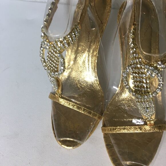 Celesta women’s gold straps sandals size 7.5 - Picture 4 of 11